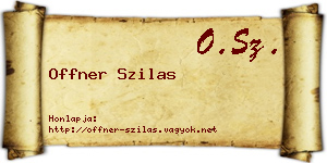 Offner Szilas névjegykártya